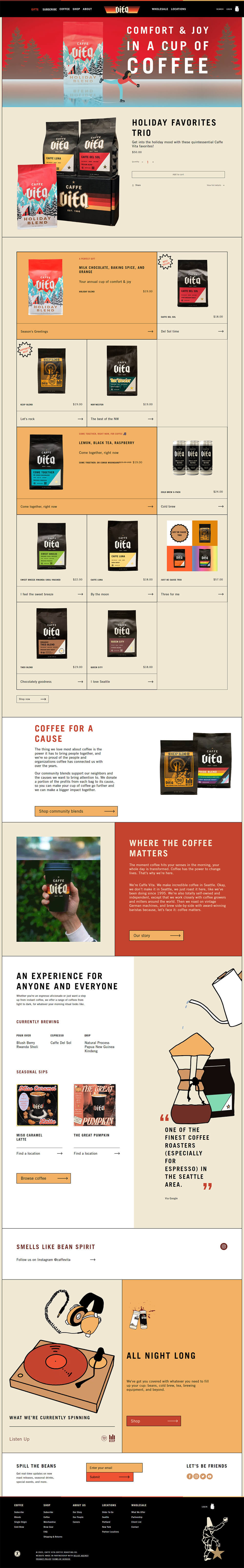 Caffevita website